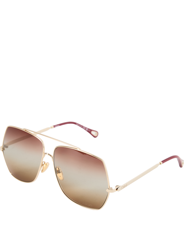 Sonnenbrille mit Verlaufsgläser Gold/Braun