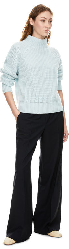 Cashmere-Pullover 'Bardelia' mit Stehkragen Gletscher