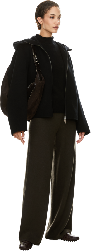 'Dance Slim Short' Cashmere-Wool Jacket, Black