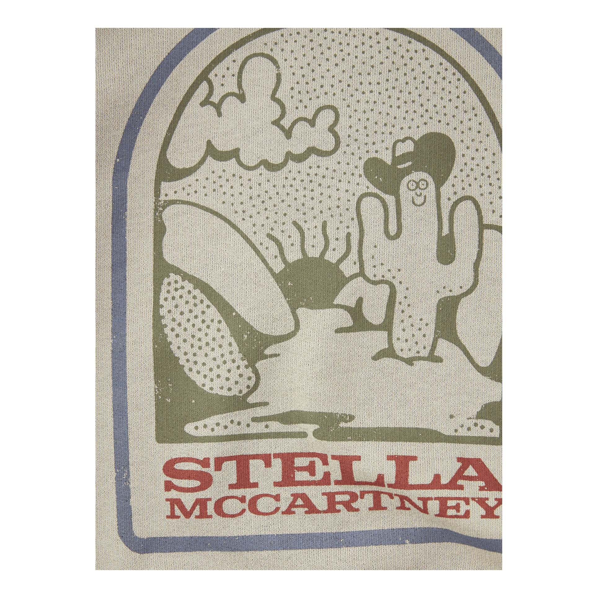 Stella McCartney Kids Sweatshirt mit Kaktus-Print Khaki , Frontansicht – UNGER.DE