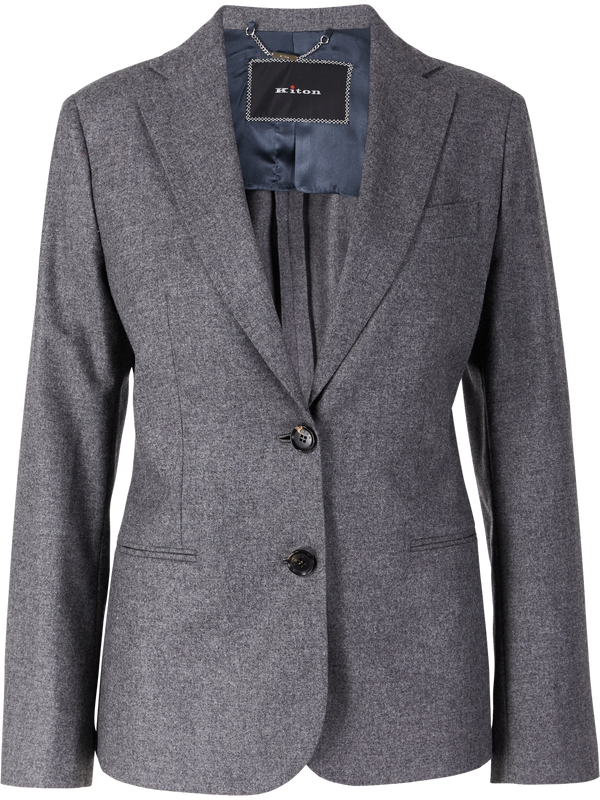 Melierter Woll-Cashmere-Blazer Grau