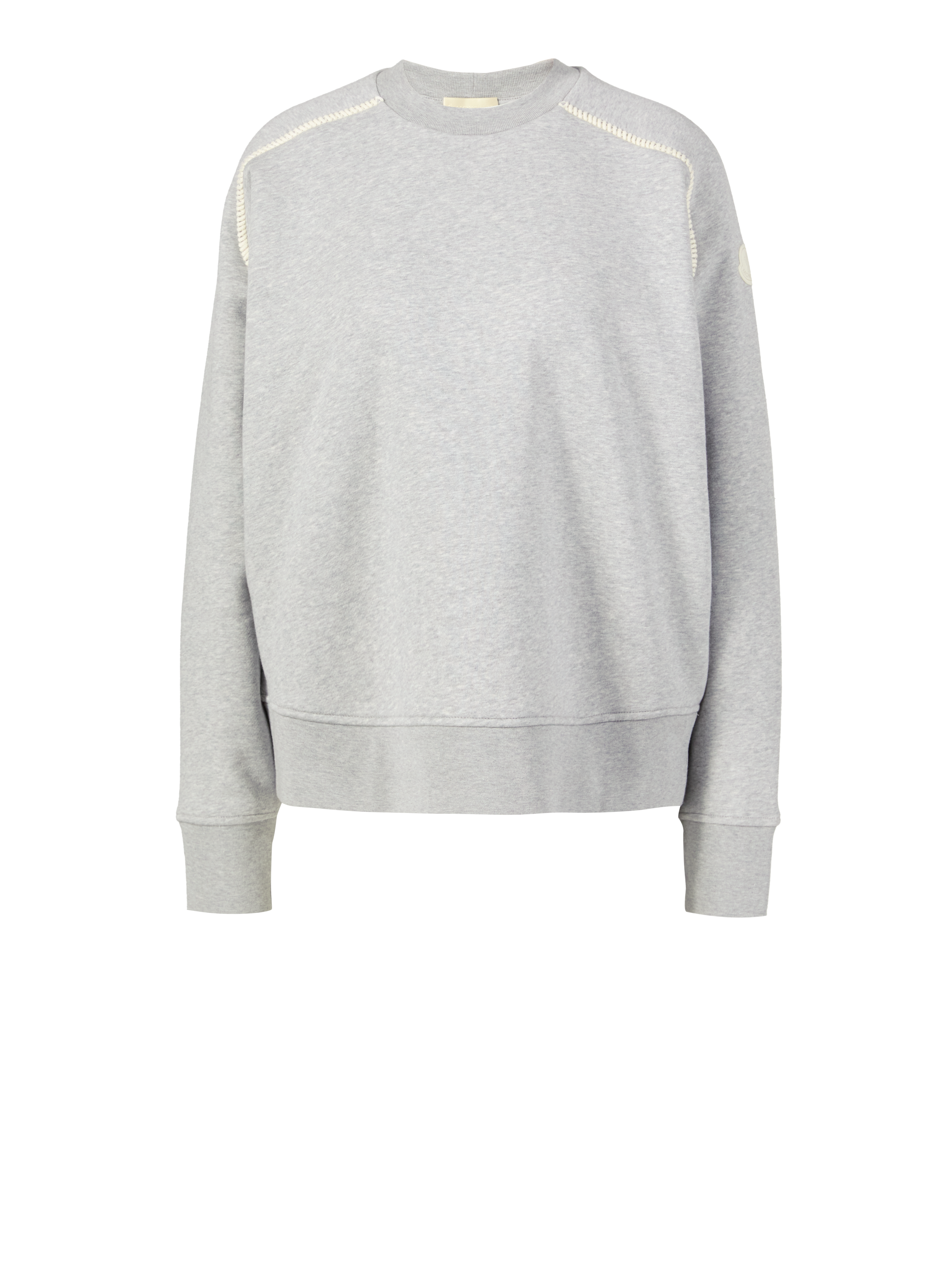 Sweatshirt mit Stickerei Grau