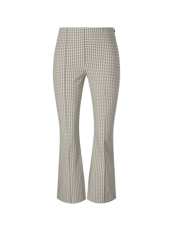 Stoffhose 'Niki Gingham' Olivgrün