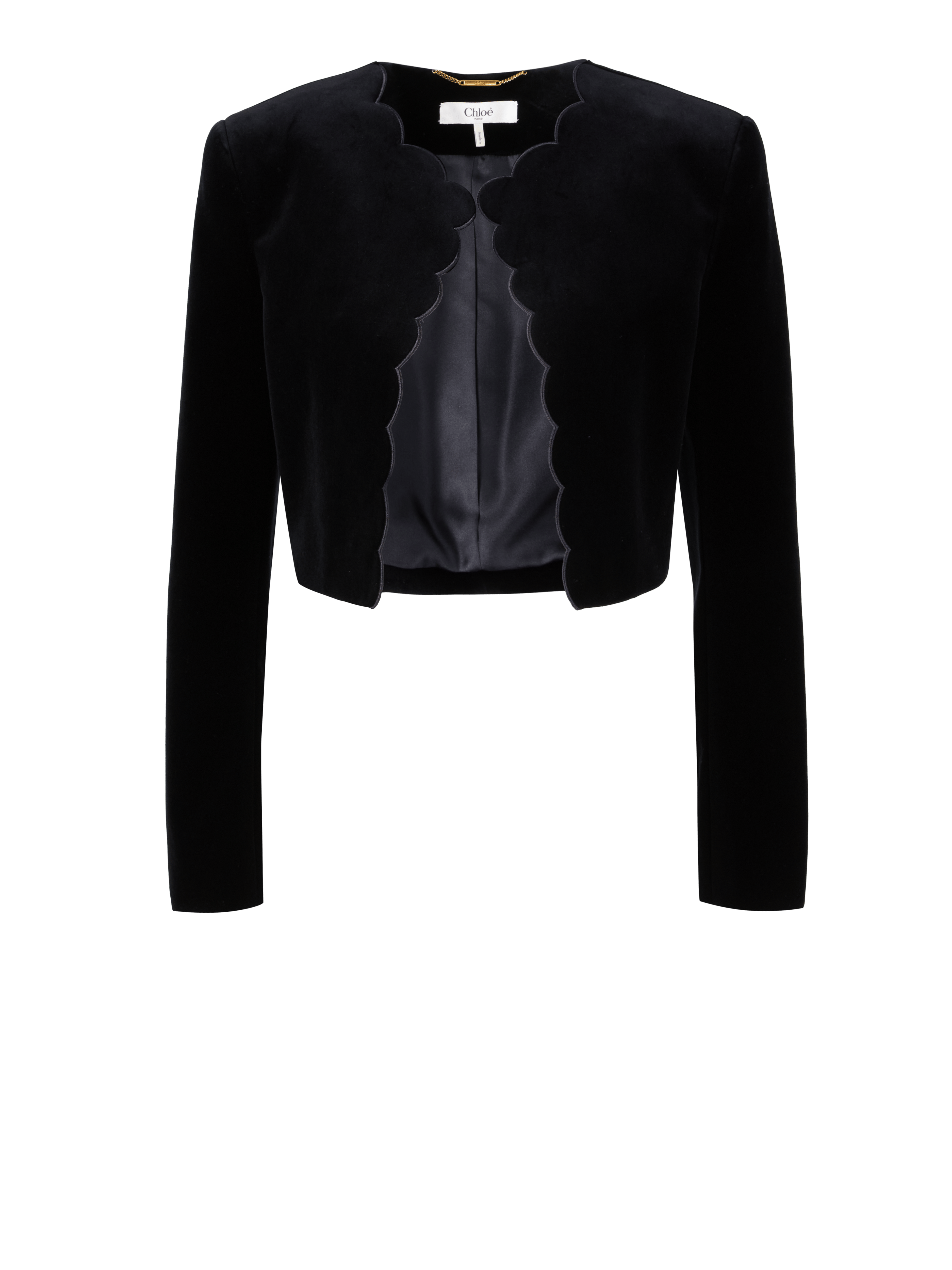 Spencer jacket in black velvet