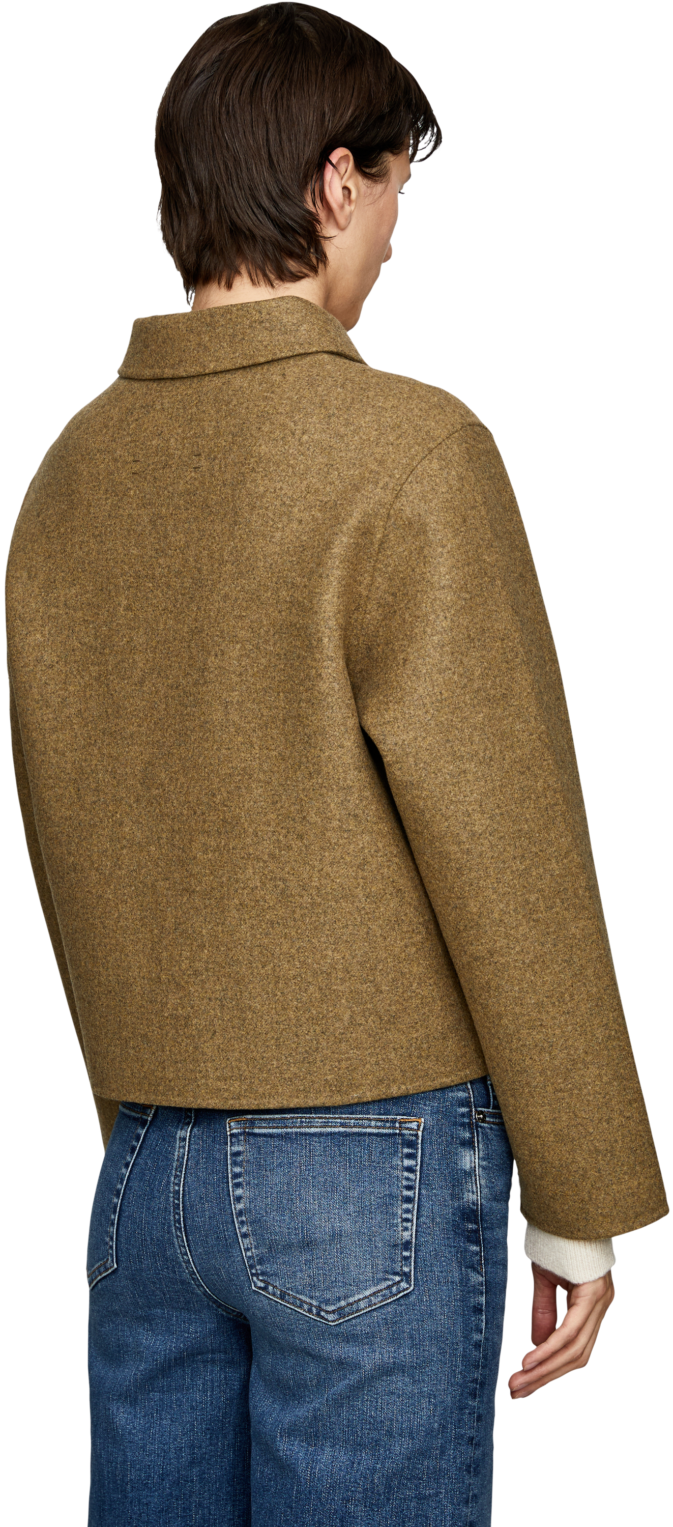 extreme cashmere x Woll-Cashmere-Jacke 'n°463 Mover' Hunter, Rückansicht – UNGER.DE