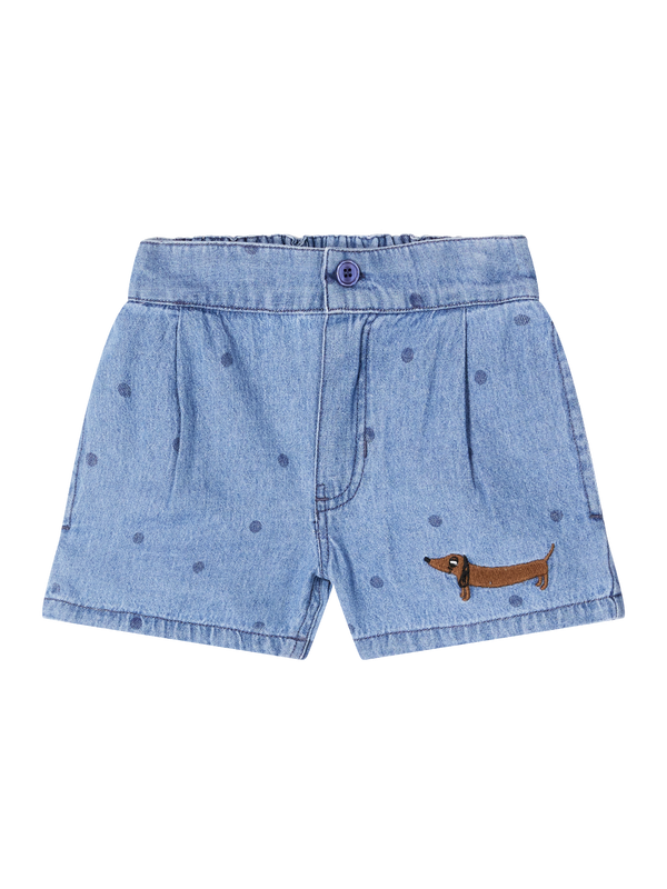 Gepunktete Denim-Shorts 'dots' Blau