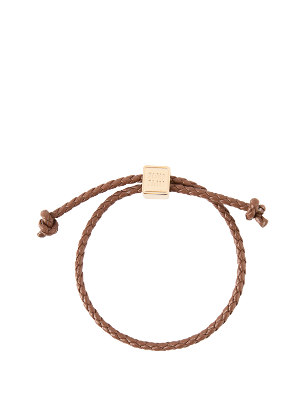 Armband aus Lammleder Braun