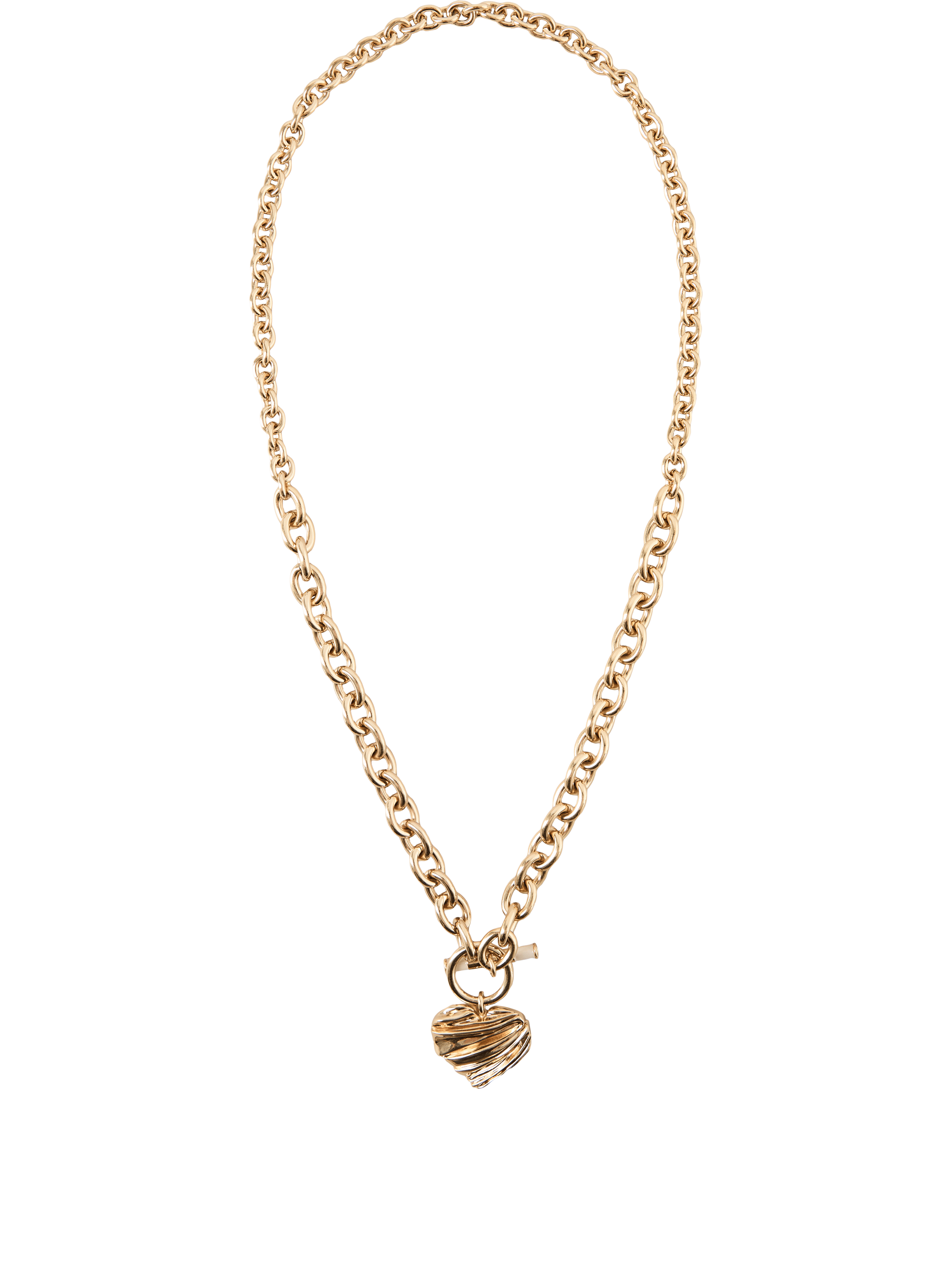 Chloé 'Pleated Heart' Gold Necklace, Product view – UNGER.DE