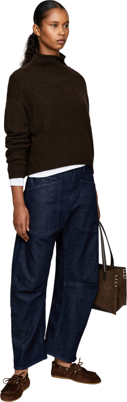 'Marke' cashmere turtleneck jumper dark brown