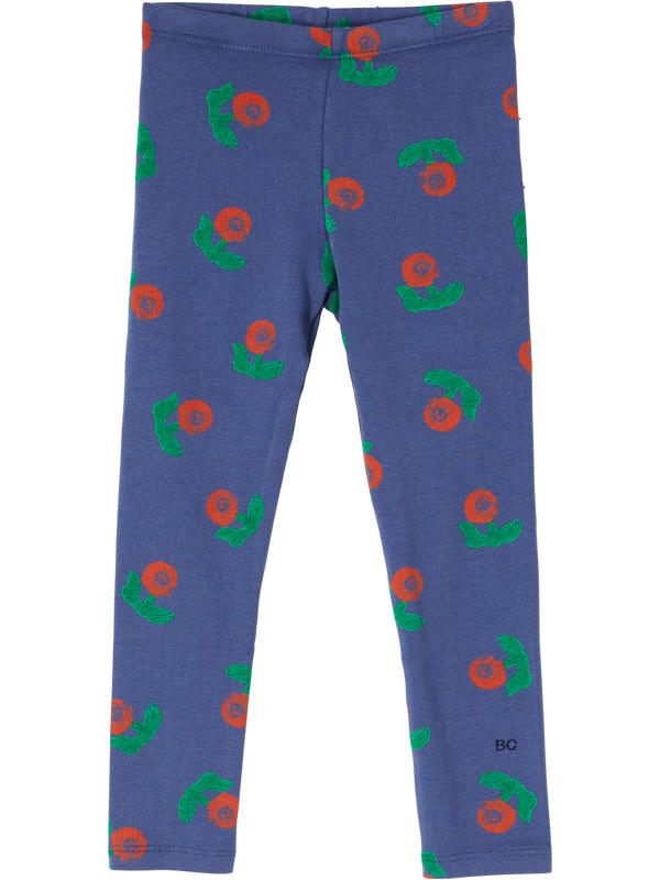 Florale Leggings Blau
