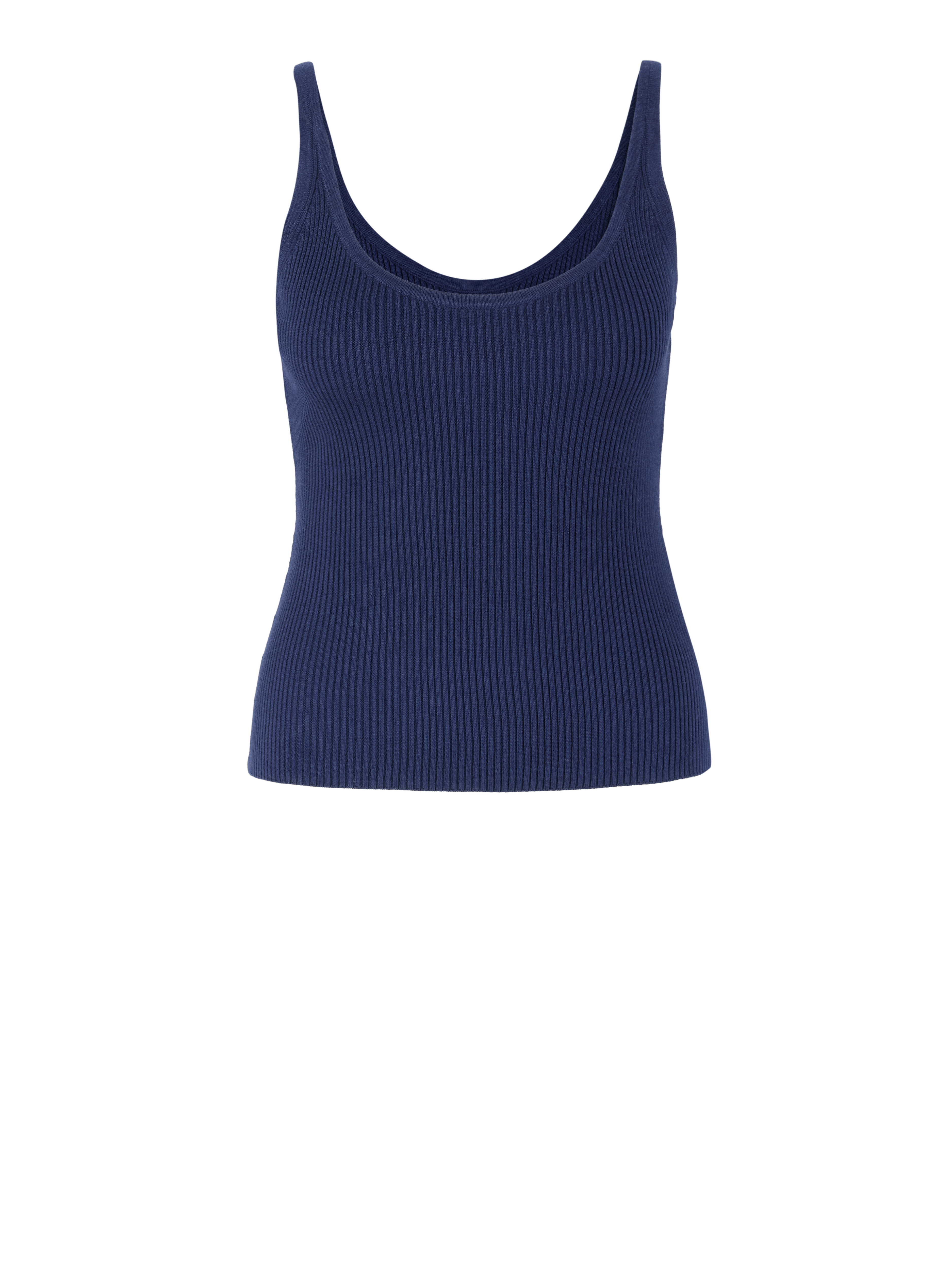 Silk cashmere tank top navy blue