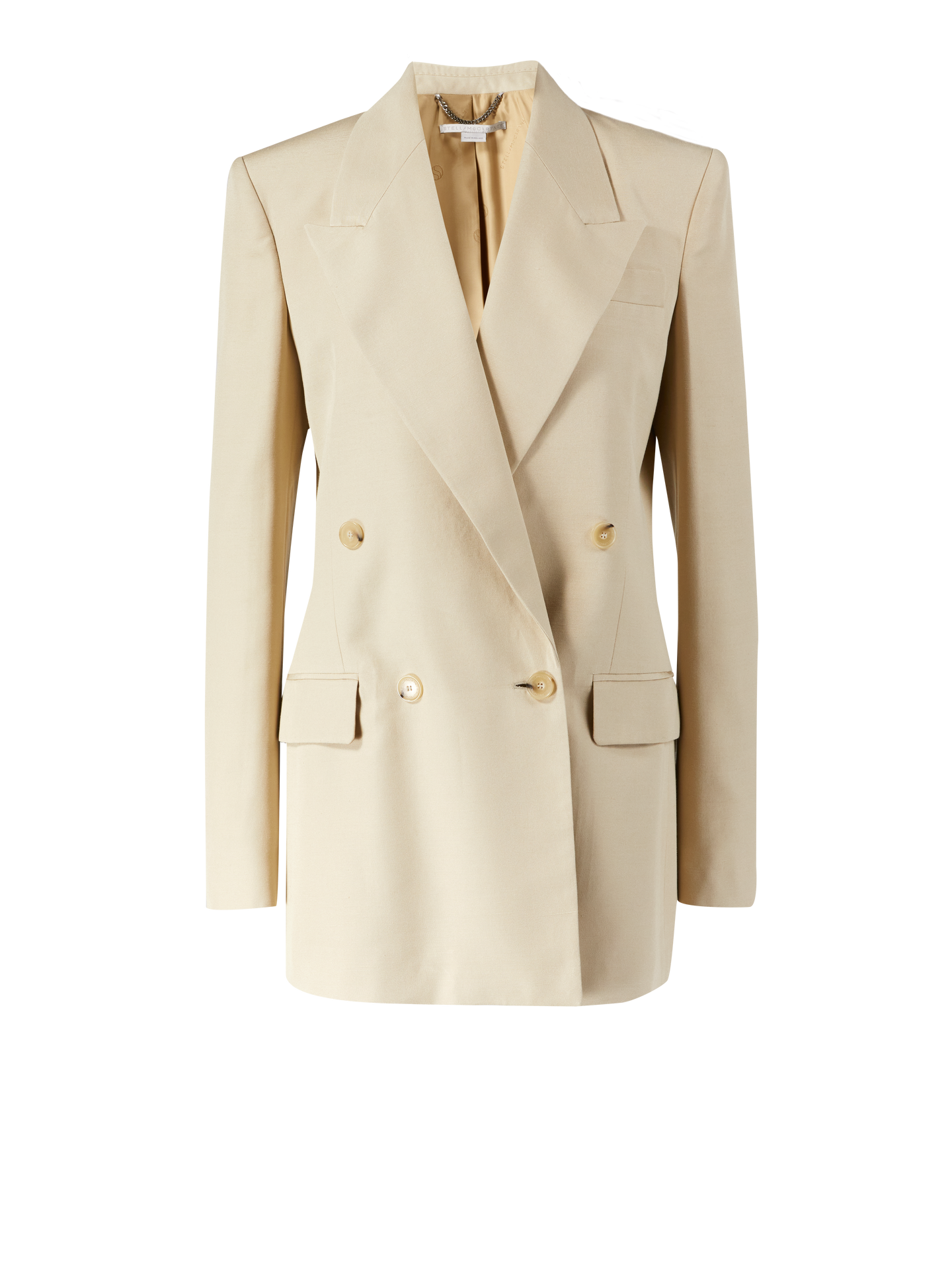 Stella McCartney Zweireihiger Blazer Sand Damen Gr. 38