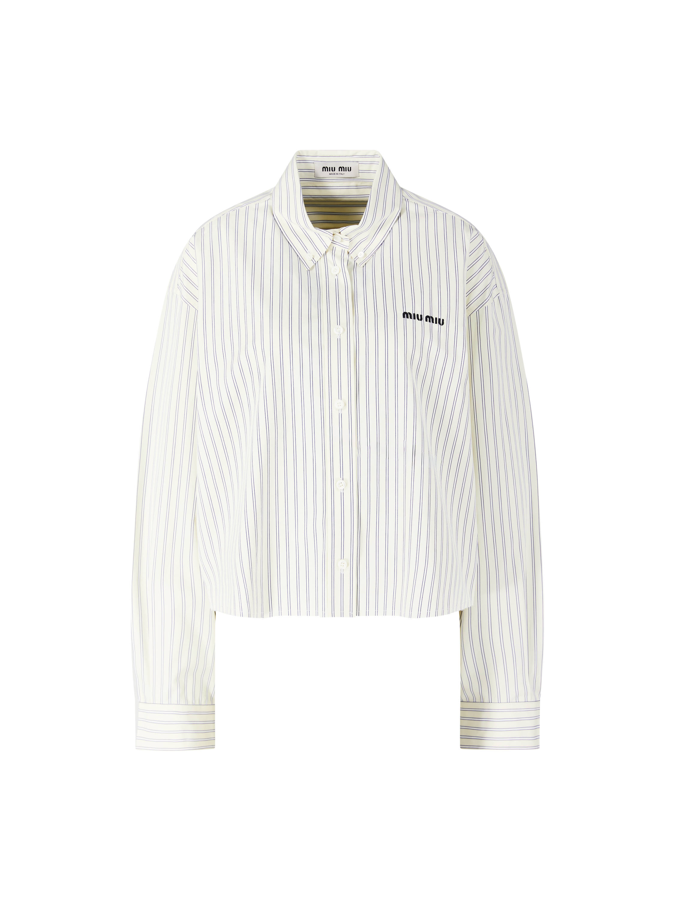 Hemd aus gestreiftem Chambray Beige