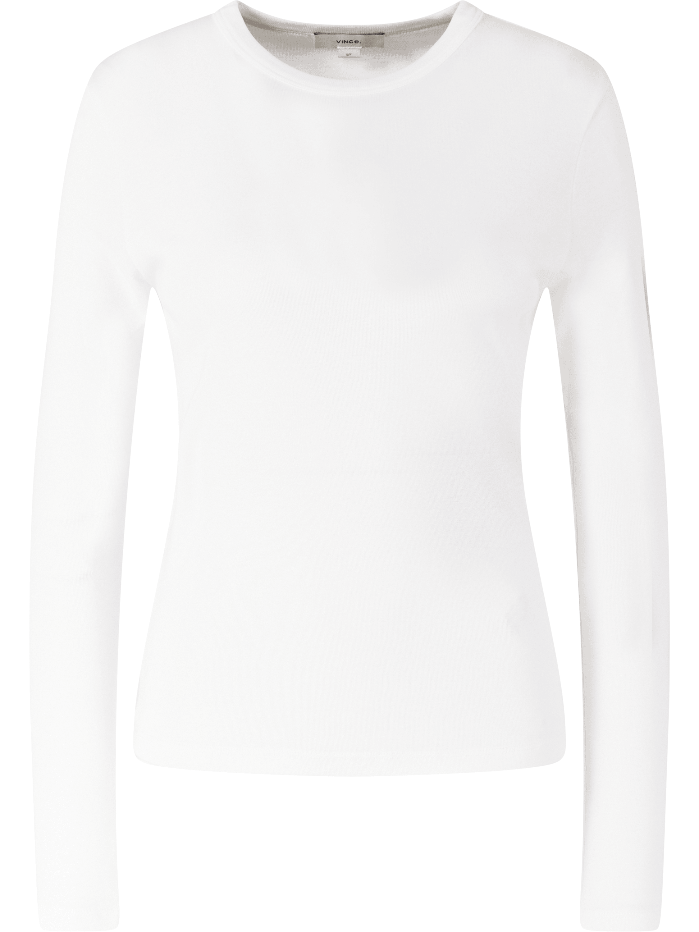 Vince Langarmshirt aus Pima-Baumwolle Weiß, Produktansicht – UNGER.DE