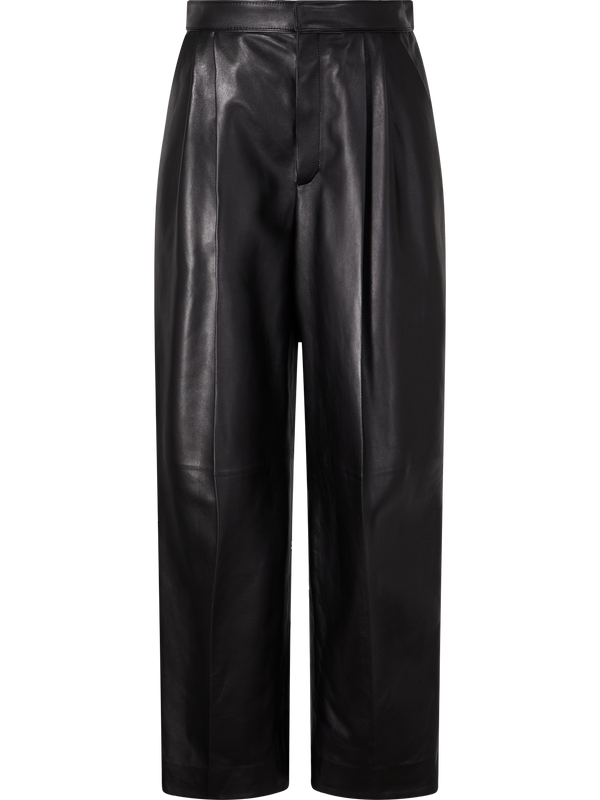 Lammlederhose Schwarz