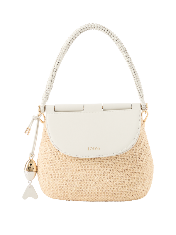 Schultertasche Paula's Ibiza ‘Pescador Medium' Natural/White
