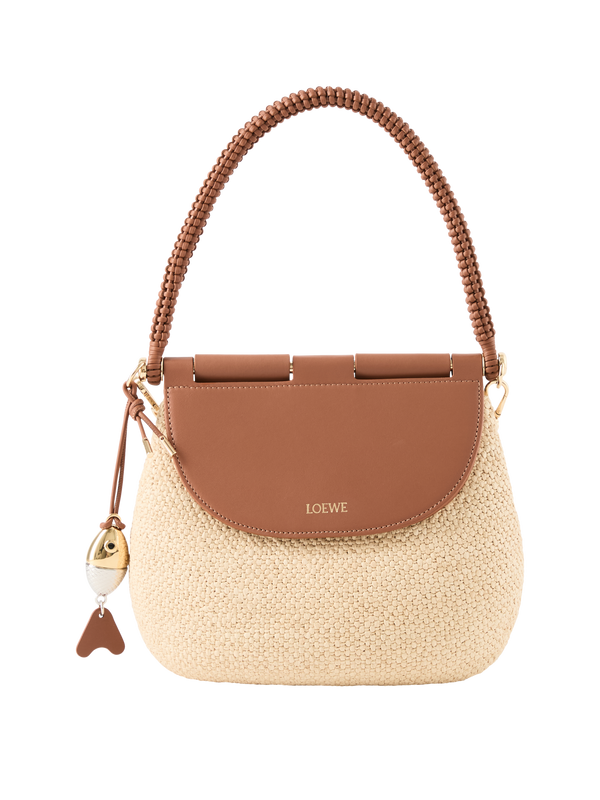 Schultertasche Paula's Ibiza ‘Pescador Medium' Natural/Tan