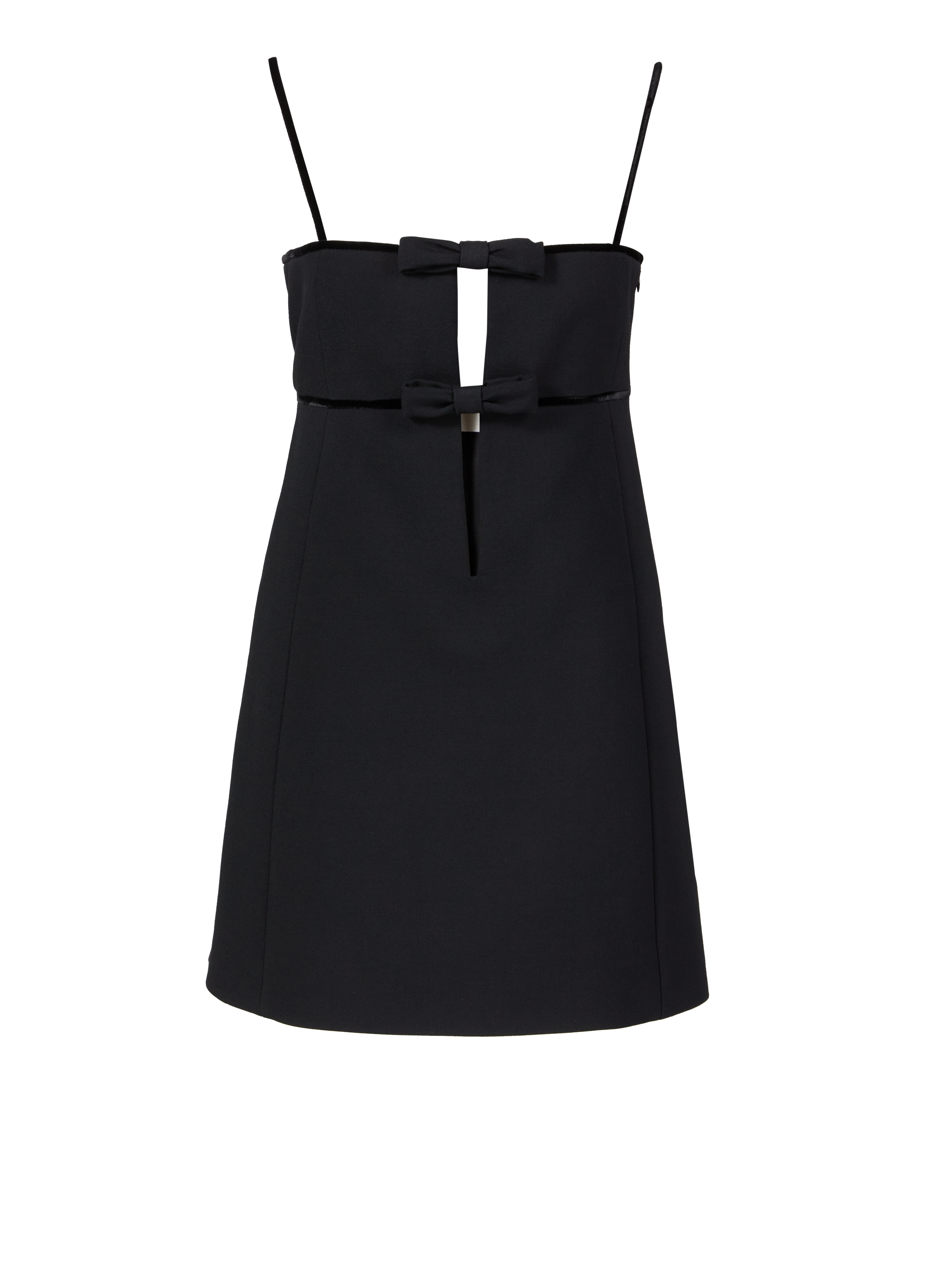 Minikleid mit Schleifen Schwarz