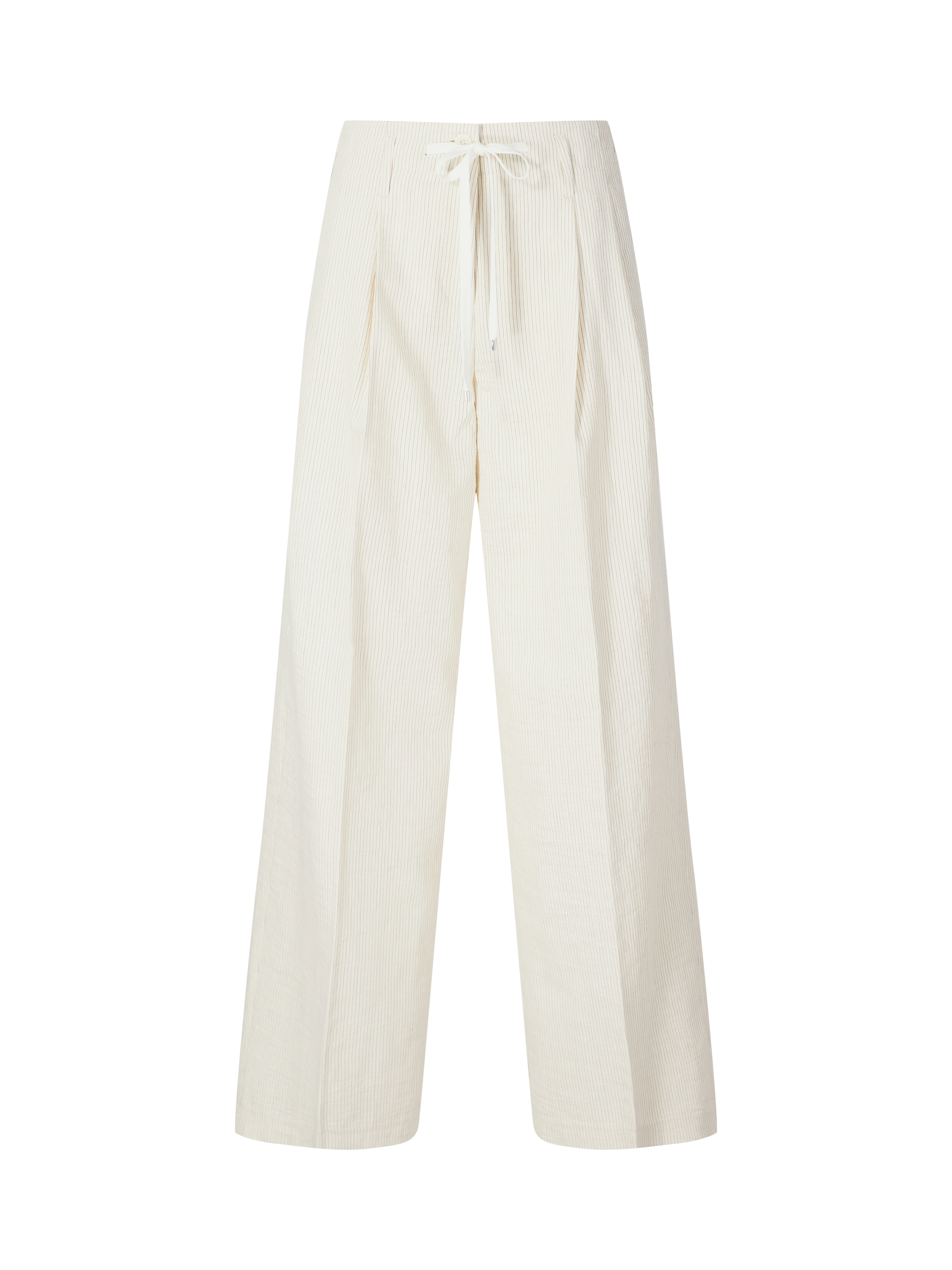 Gestreifte Stoffhose 'Addison' Crème