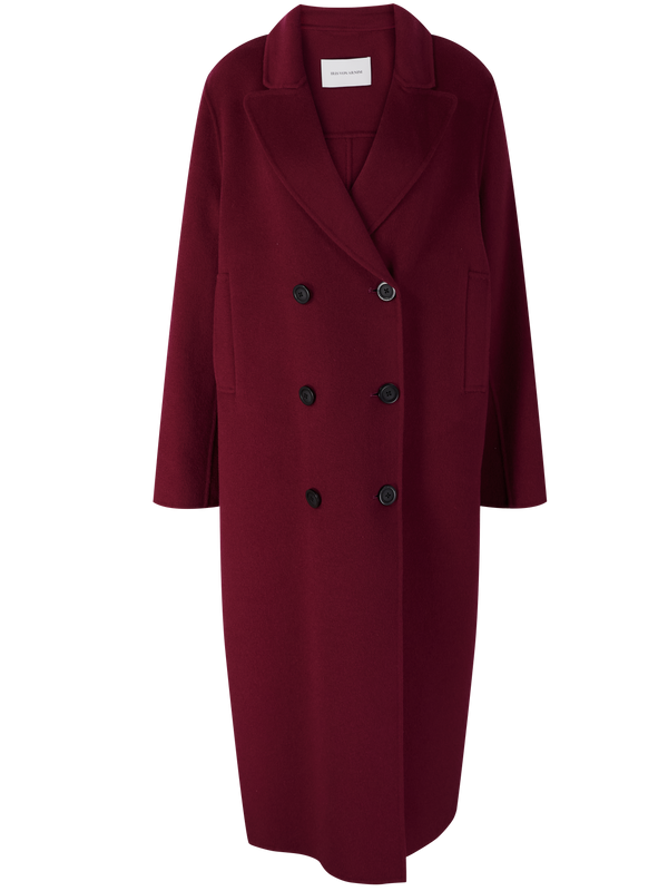 'Devara' Ruby cashmere and wool coat