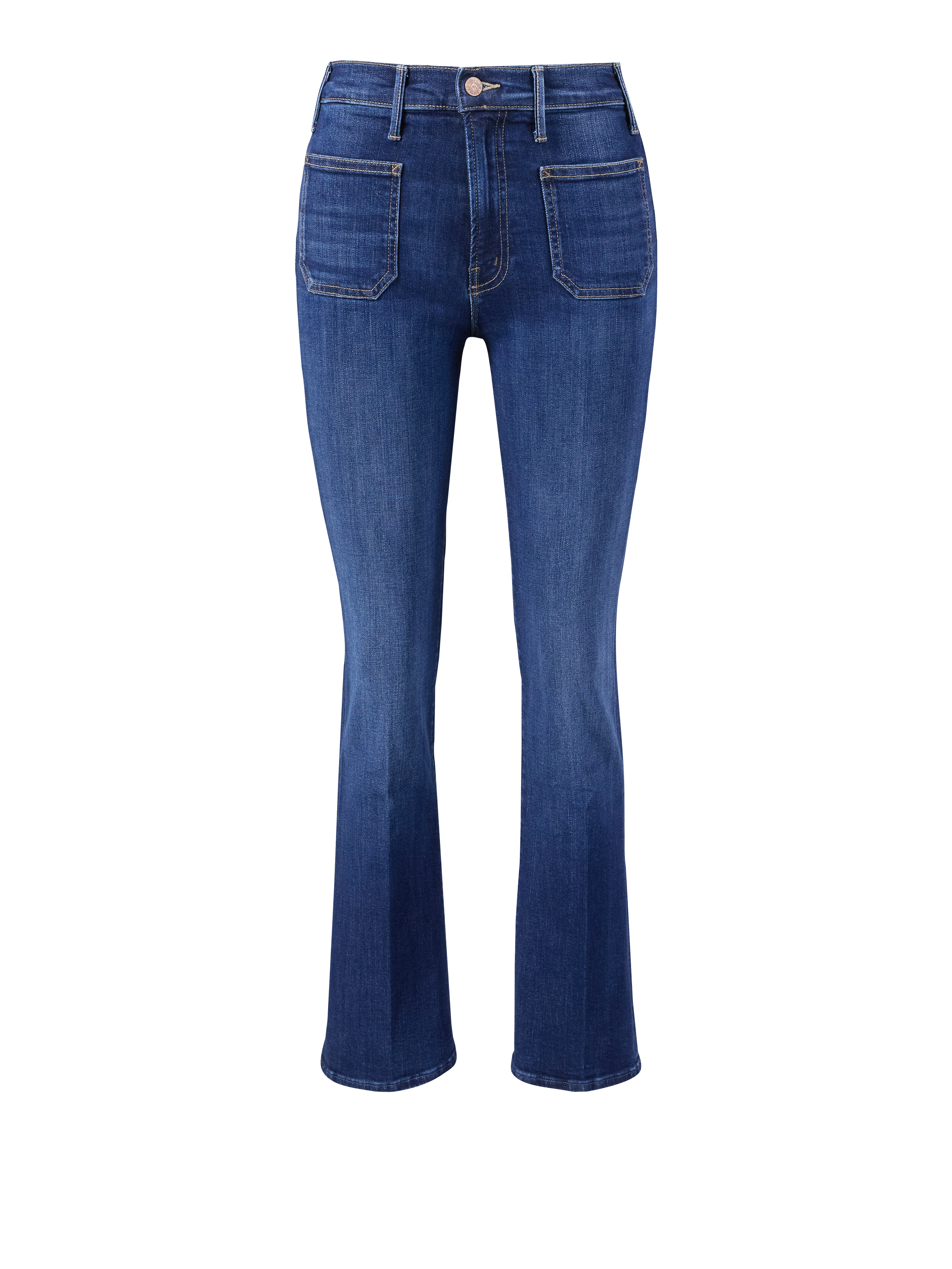 Cropped Jeans 'The Patch Pocket Insider Flood' Mittelblau