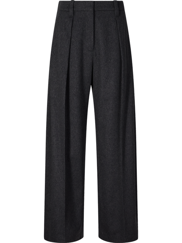 Wollhose mit Monili-Perlen Anthrazit