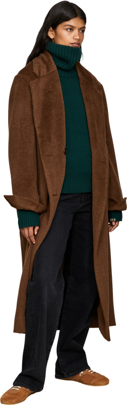Cashmere jumper 'n°434 crop xtra' Forest