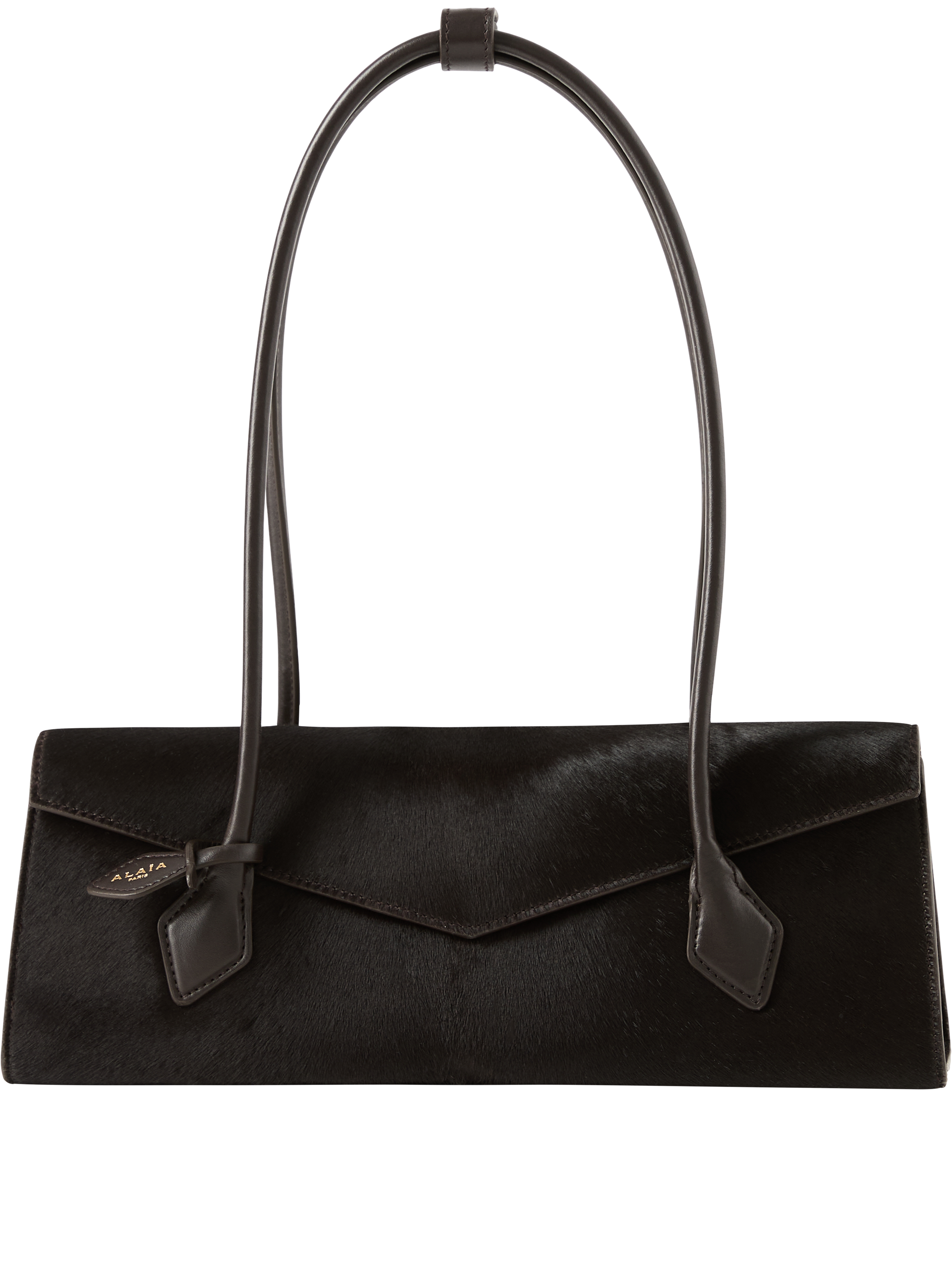 Alaïa Schultertasche 'Le Teckel Medium' aus Kalbsfell Dunkelbraun, Product view – UNGER.DE