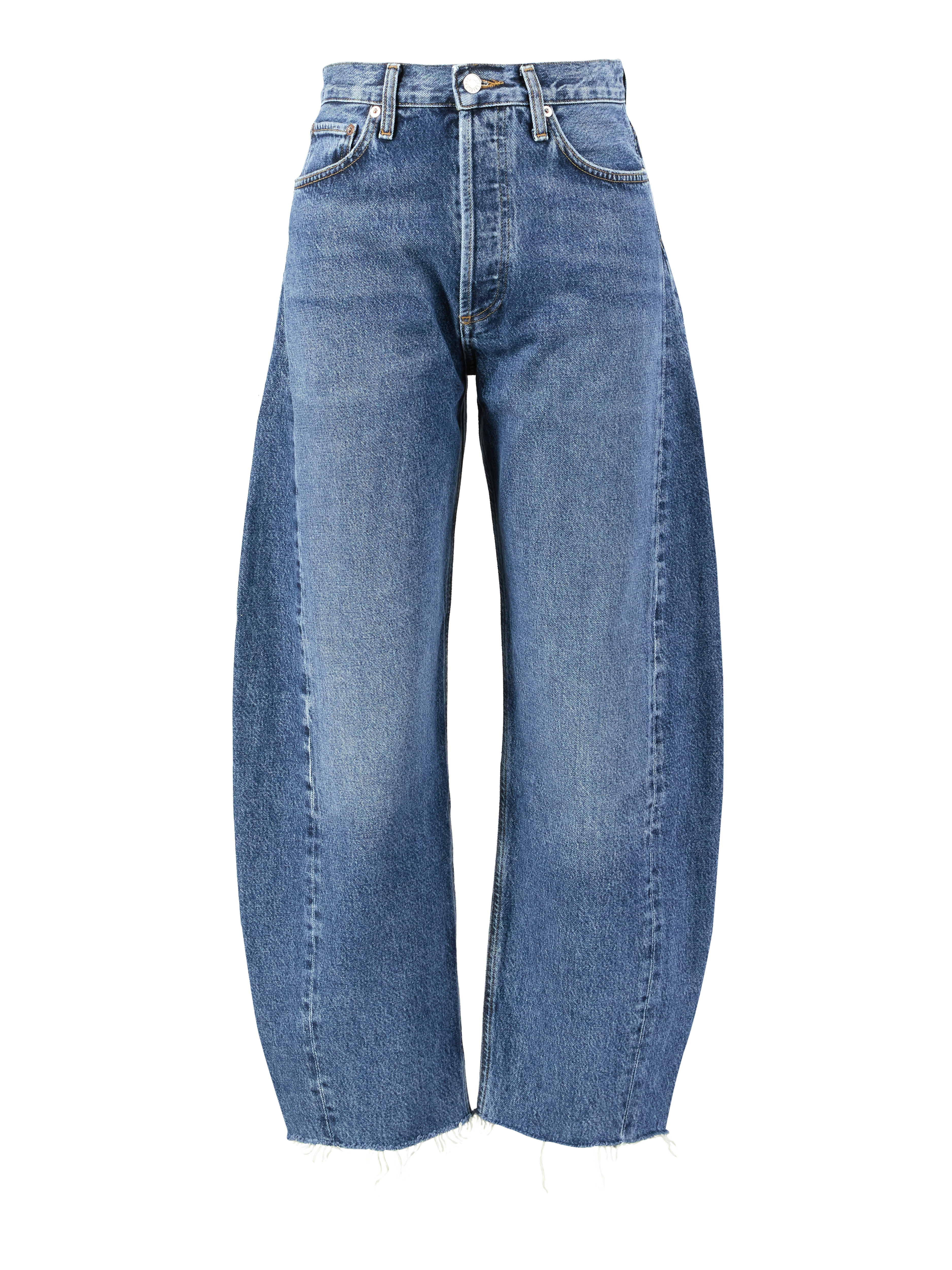 Wide-Leg Jeans 'Luna Pieced Jean' Mittelblau