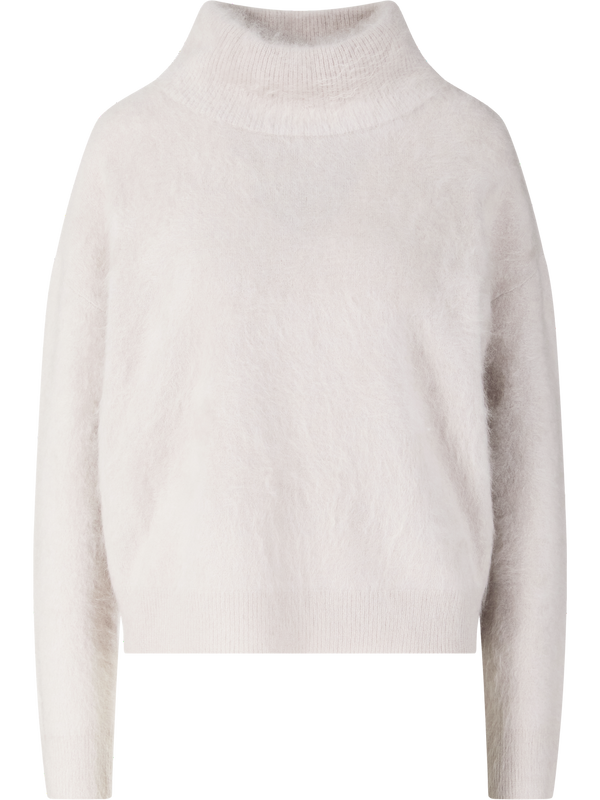 'Embla' brushed cashmere jumper with a roll neck by Kitt