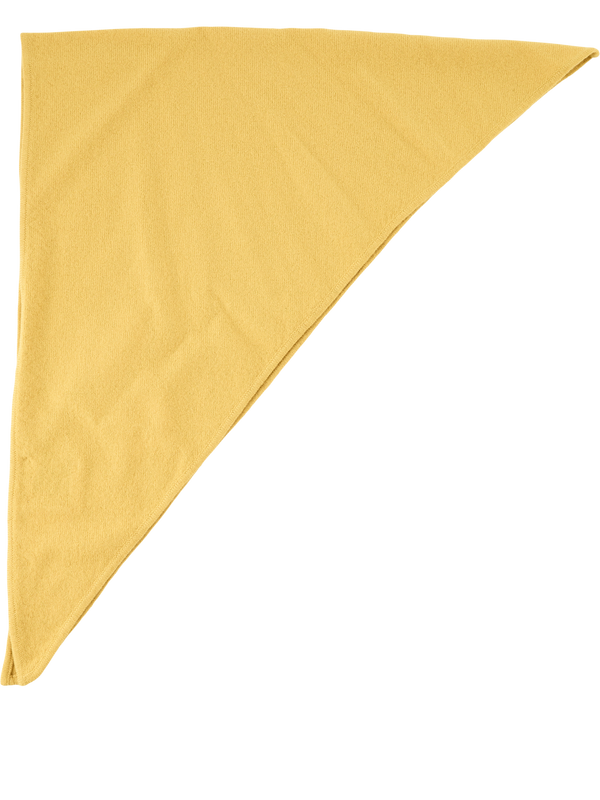 Dreiecksschal aus Cashmere Gelb