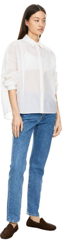 Semitransparentes Hemd 'Valona' Bianco