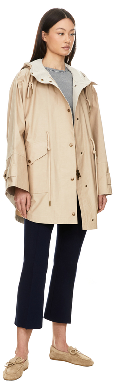 Parka 'Brunnera' mit Logo Aufnäher Beige