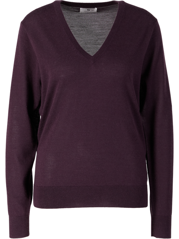 Woll-Cashmere-Seidenpullover Blackberry