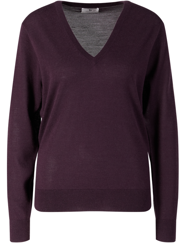 Blackberry wool, cashmere and silk jumper