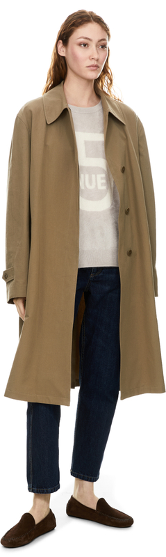 Gebürsteter Cashmere-Pullover '5Th Avenue' Kitt/Ecru