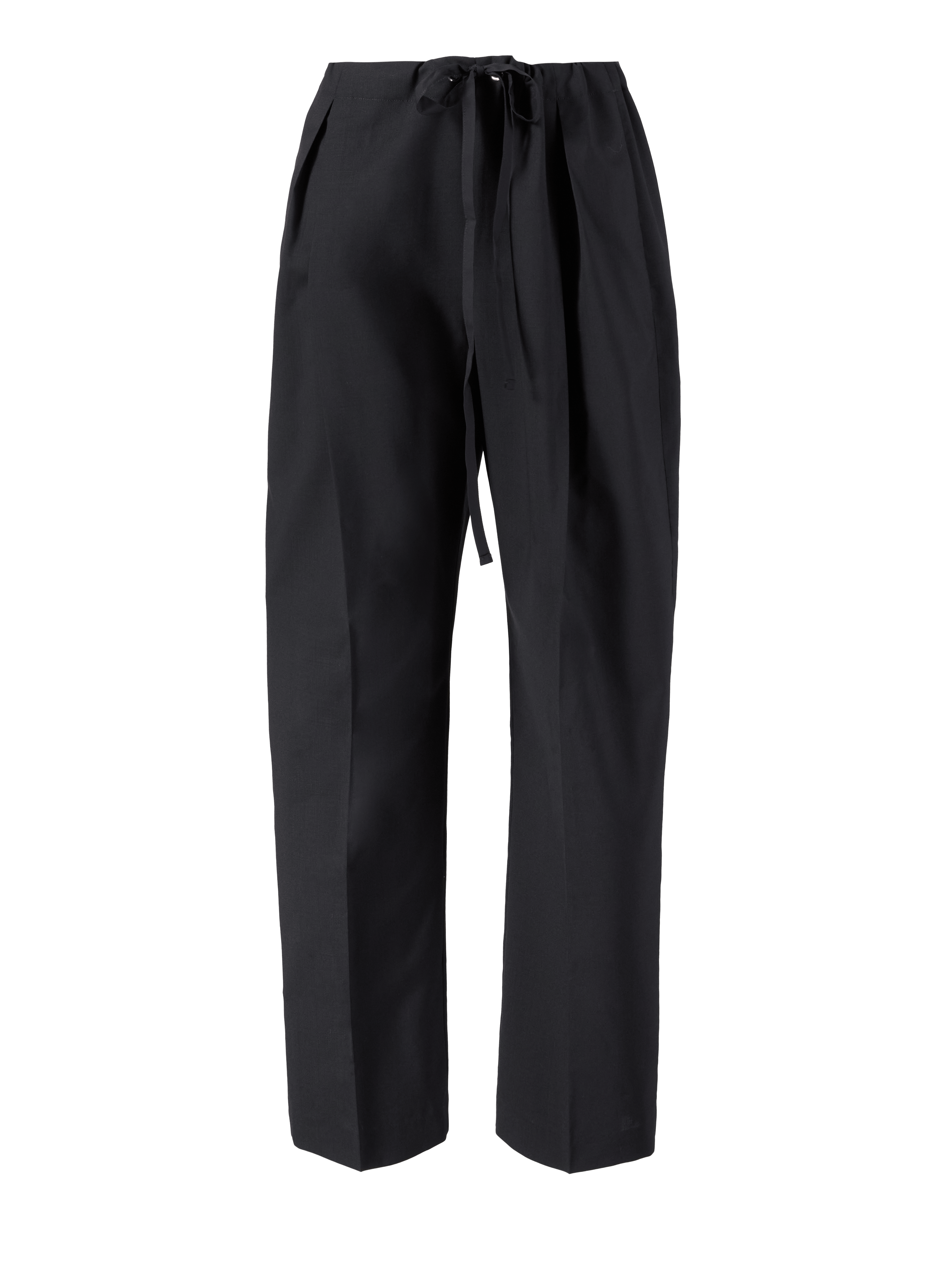 Wollhose 'Trenton Wide-Leg' Schwarz