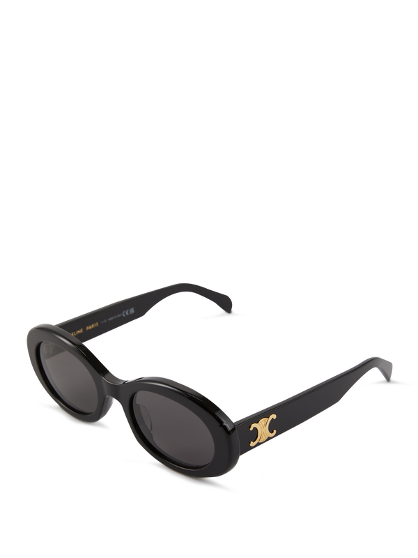 Ovale Sonnenbrille 'Triomphe 01' Schwarz
