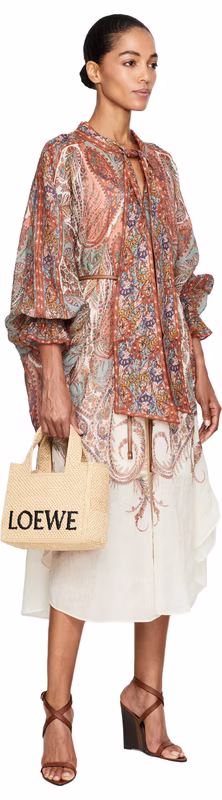 Midikleid 'Rhiannon' mit Lavallière-Kragen Multi