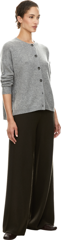 Cashmere-Strickjacke Grau