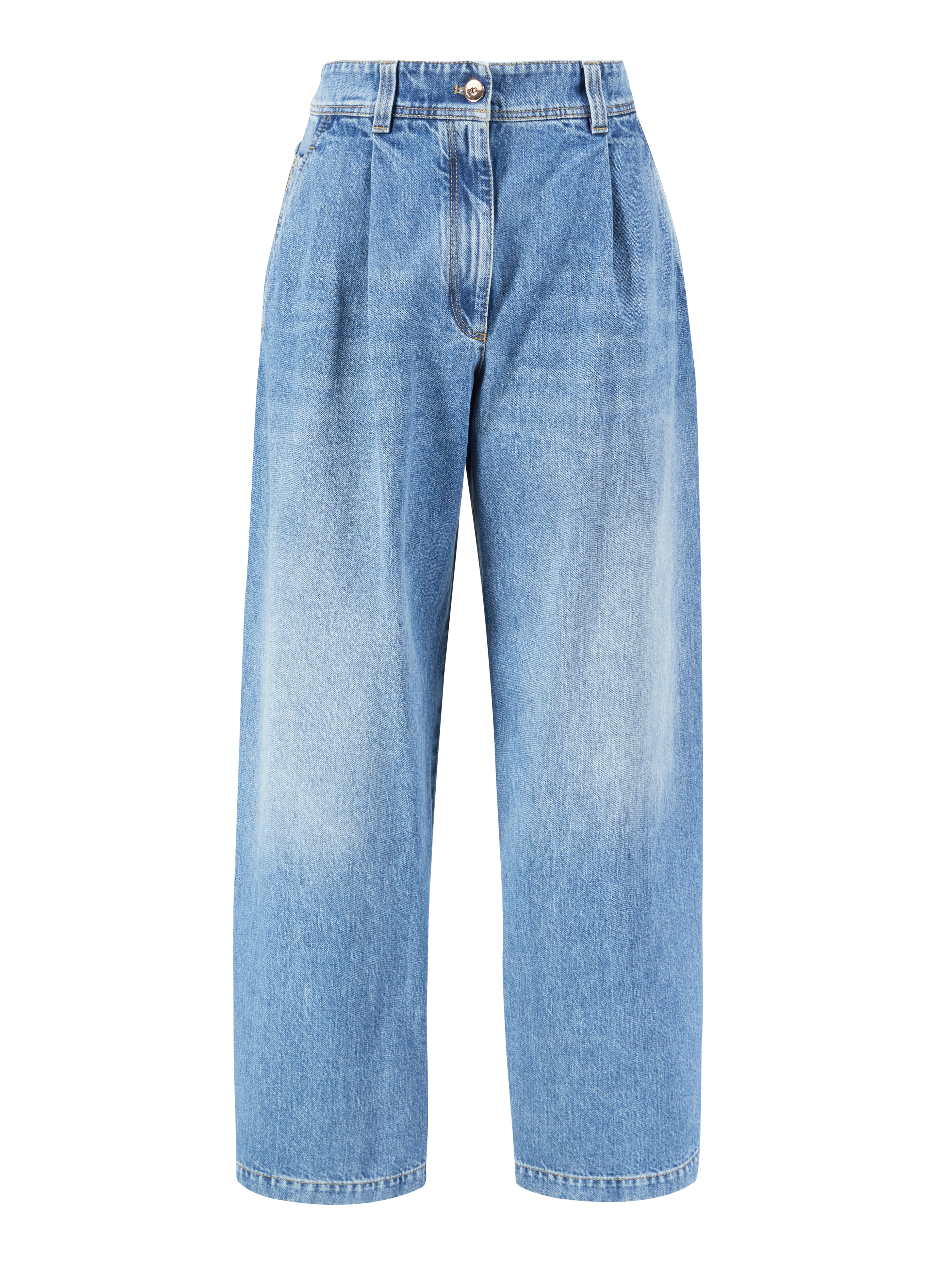 Relaxed-Fit Jeans Mittelblau