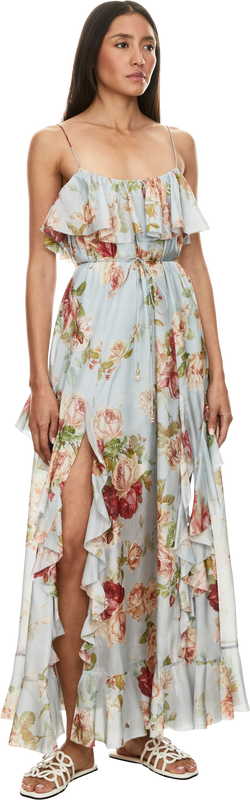 Florales Seidenkleid 'Roselight' Multi