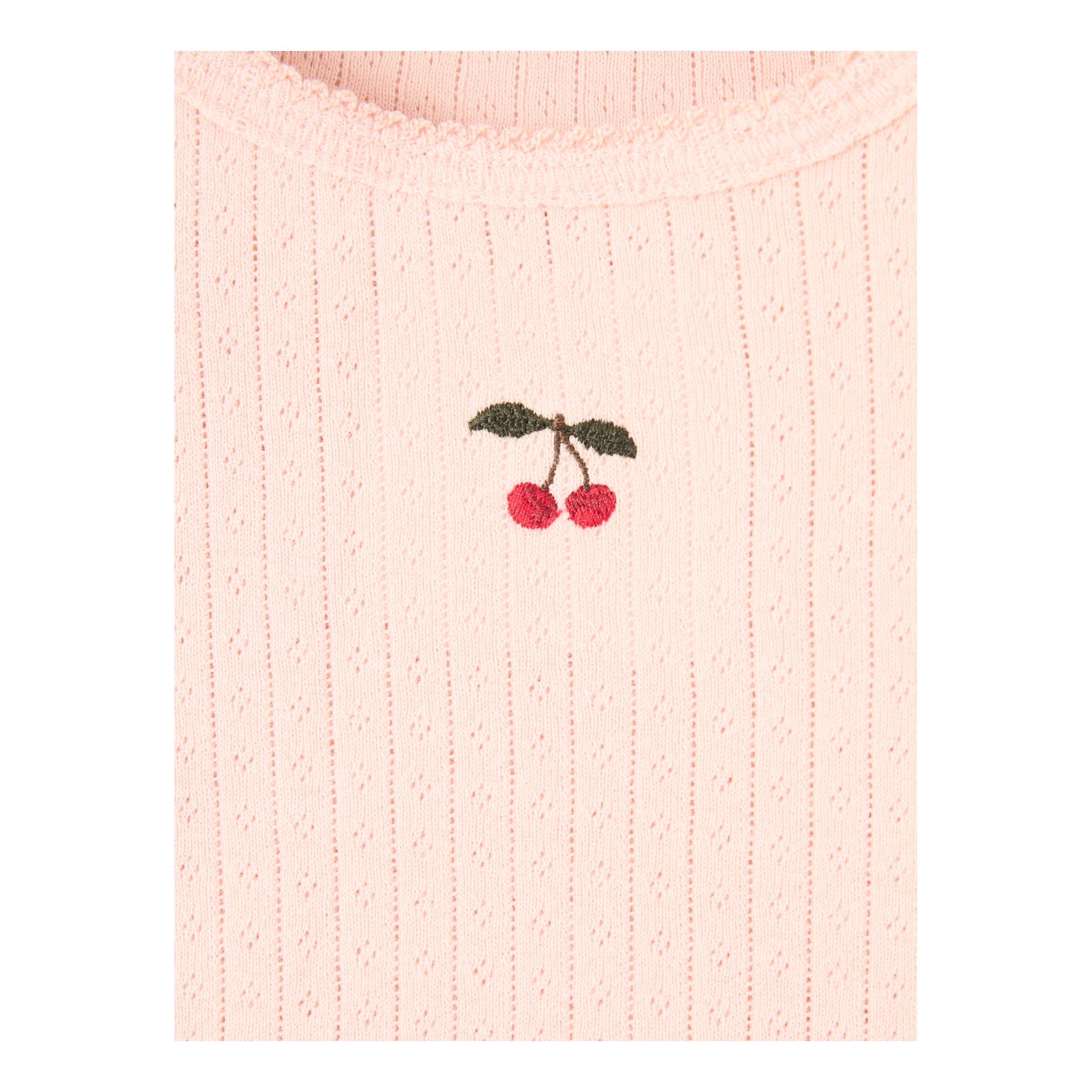 konges slojd 'Minnie' blouse with cherry motif in rosé, Detail view – UNGER.DE