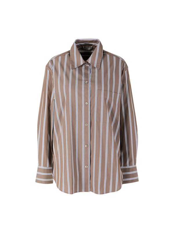 Hemd mit Streifenmuster Braun