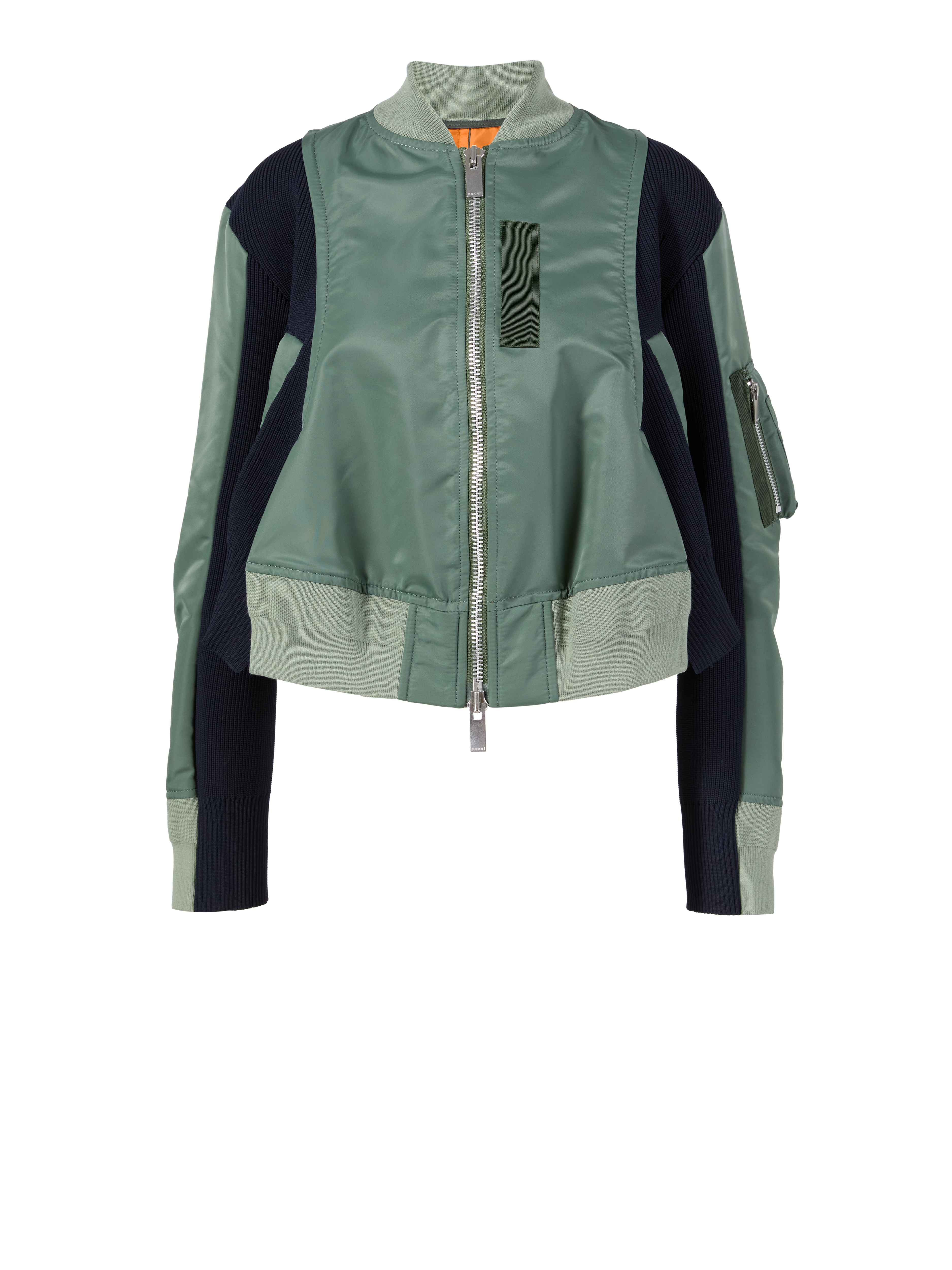 Bomberjacke Khaki/Marineblau