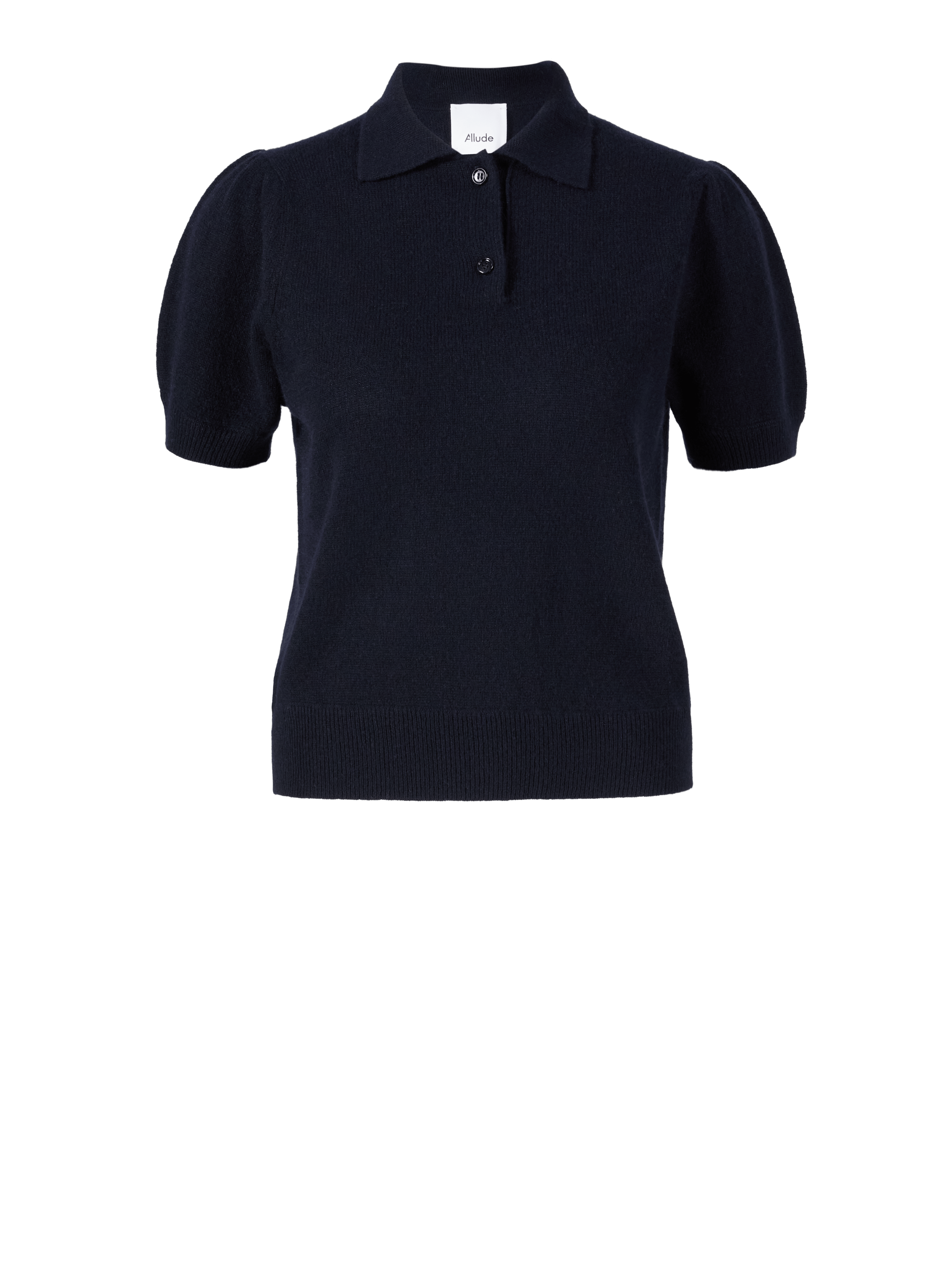 Cashmere polo shirt navy blue