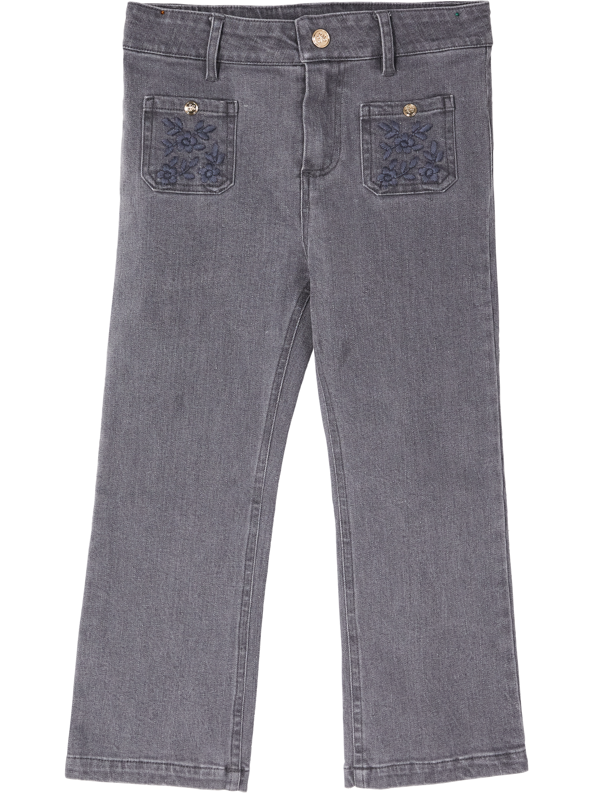 Tartine et Chocolat Jeans 'Jeana' mit floraler Stickerei Grau, Produktansicht – UNGER.DE