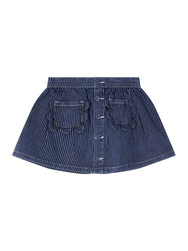 Gestreifter Jeansrock 'Raye' Mittelblau