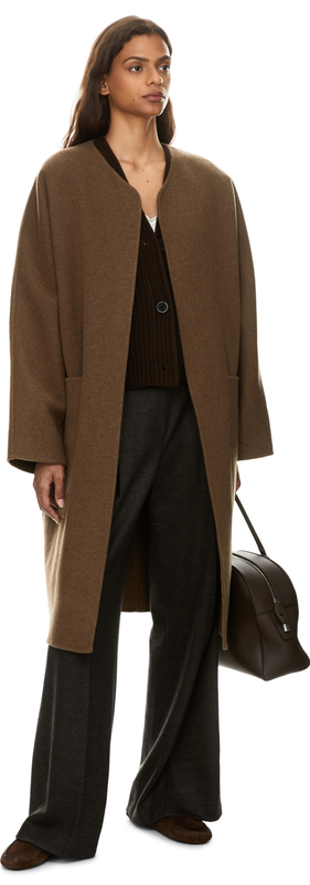 Cashmere-Strickjacke 'Fallou Button' Schokolade