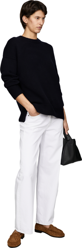'Peria' Navy Cashmere Jumper